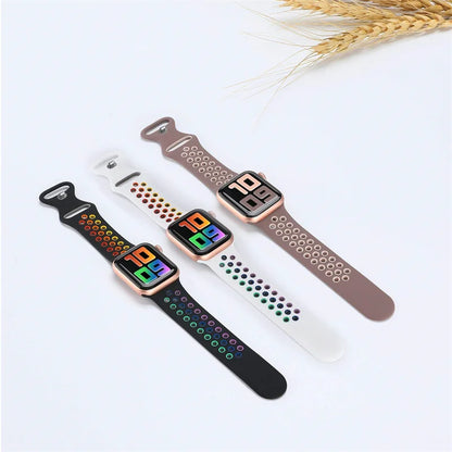Color Cut-Out Silicone Apple Watch Band