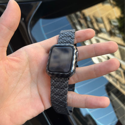 Carbon Fiber Patterned Apple Watch Band