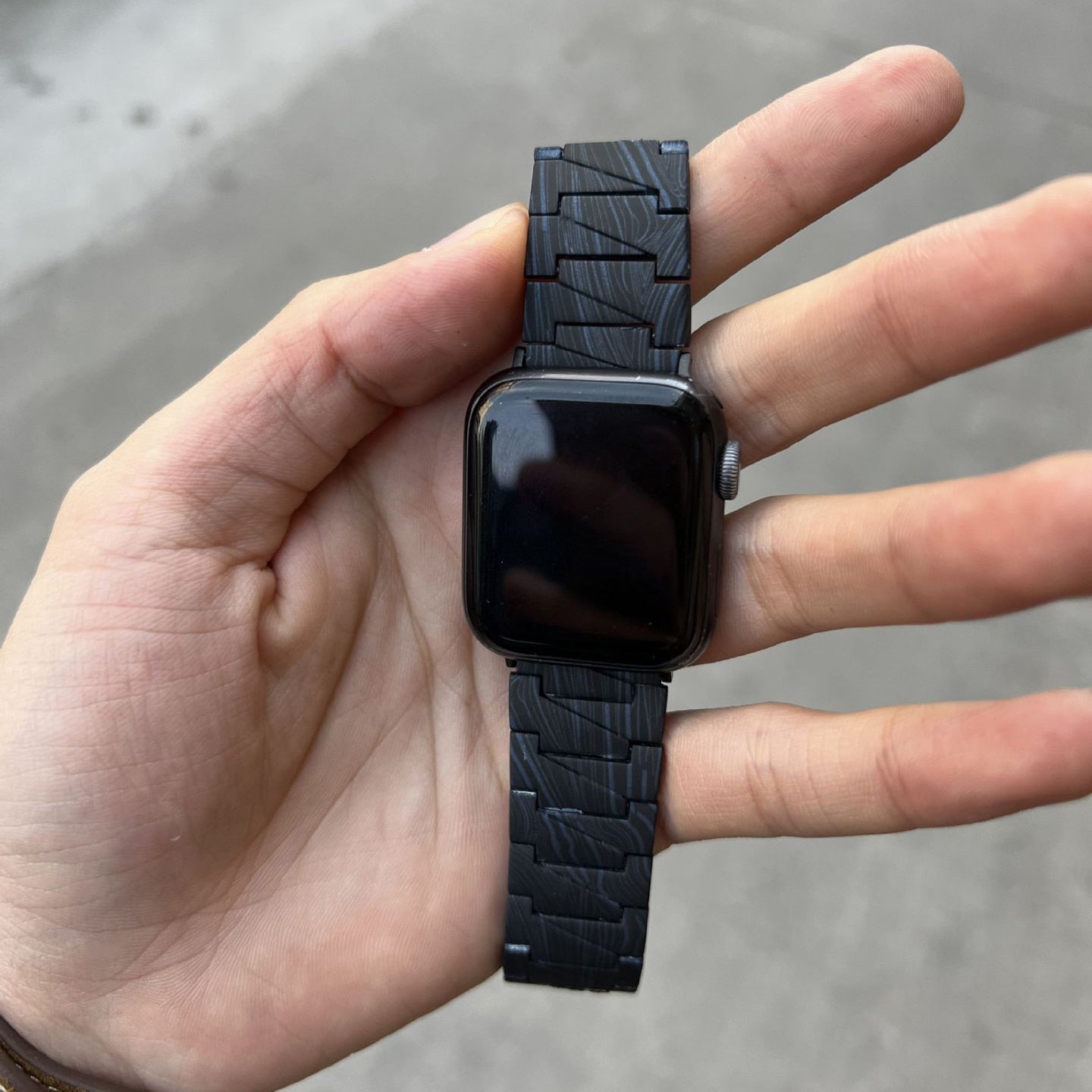Carbon Fiber Patterned Apple Watch Band