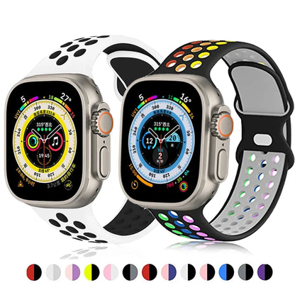 Color Cut-Out Silicone Apple Watch Band