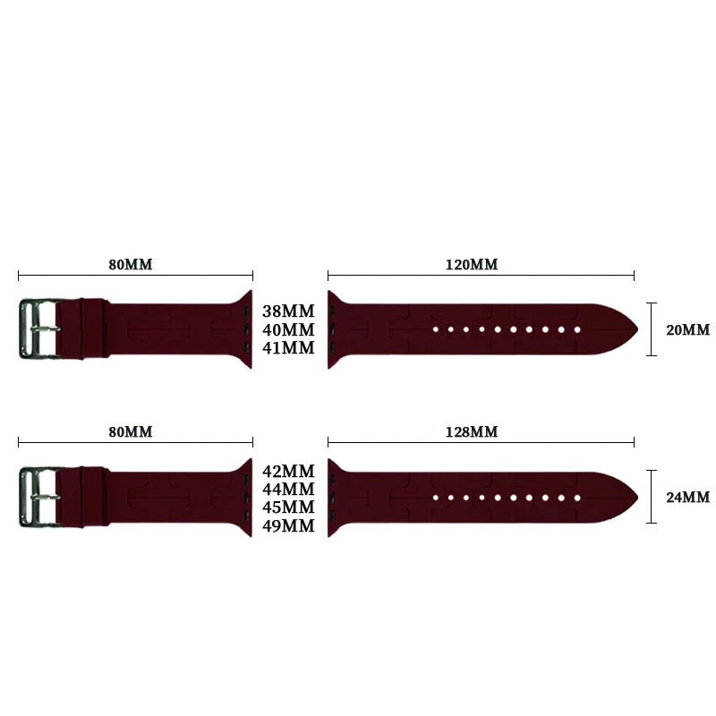Heavy-Duty Silicone Apple Watch Band