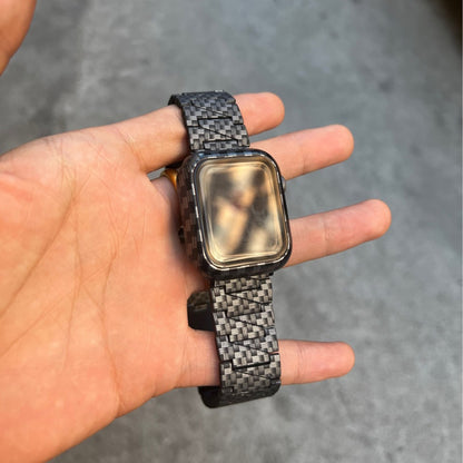 Carbon Fiber Patterned Apple Watch Band