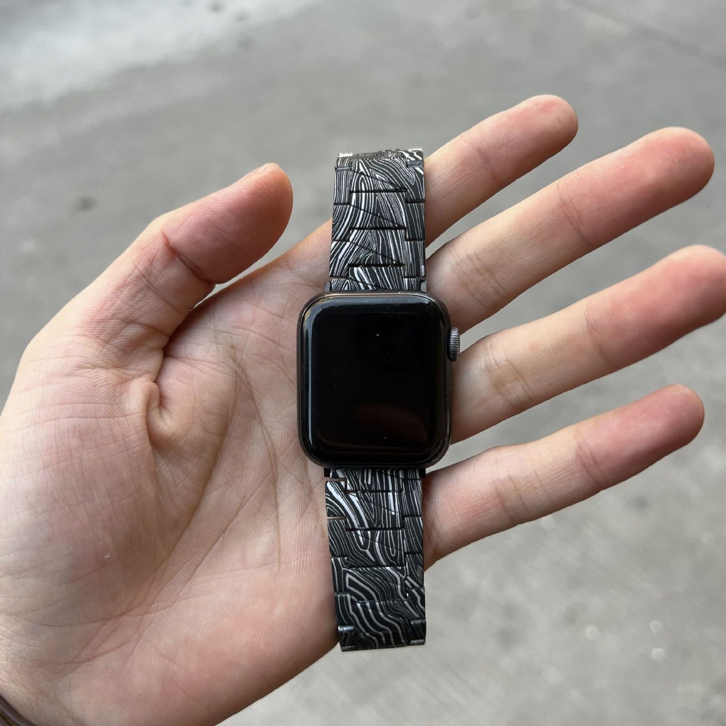 Carbon Fiber Patterned Apple Watch Band