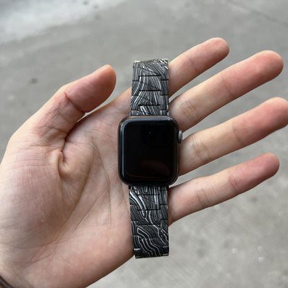 Carbon Fiber Patterned Apple Watch Band